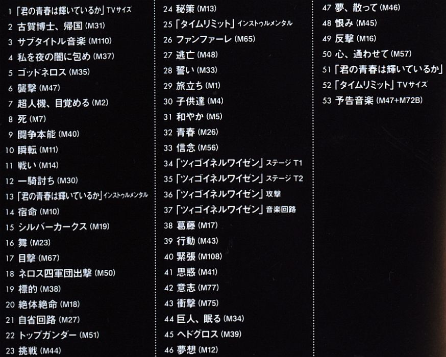 track list 1