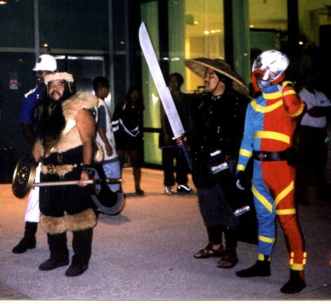 Kikaida fan wearing homemade Kikaida costume