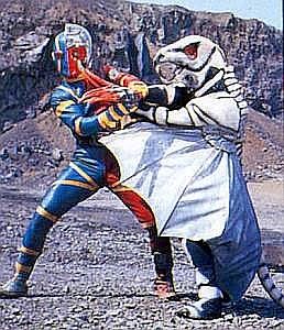 Kikaida vs White Bone (Skeleton) Flying Squirrel