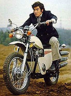 Hongo on motorcycle